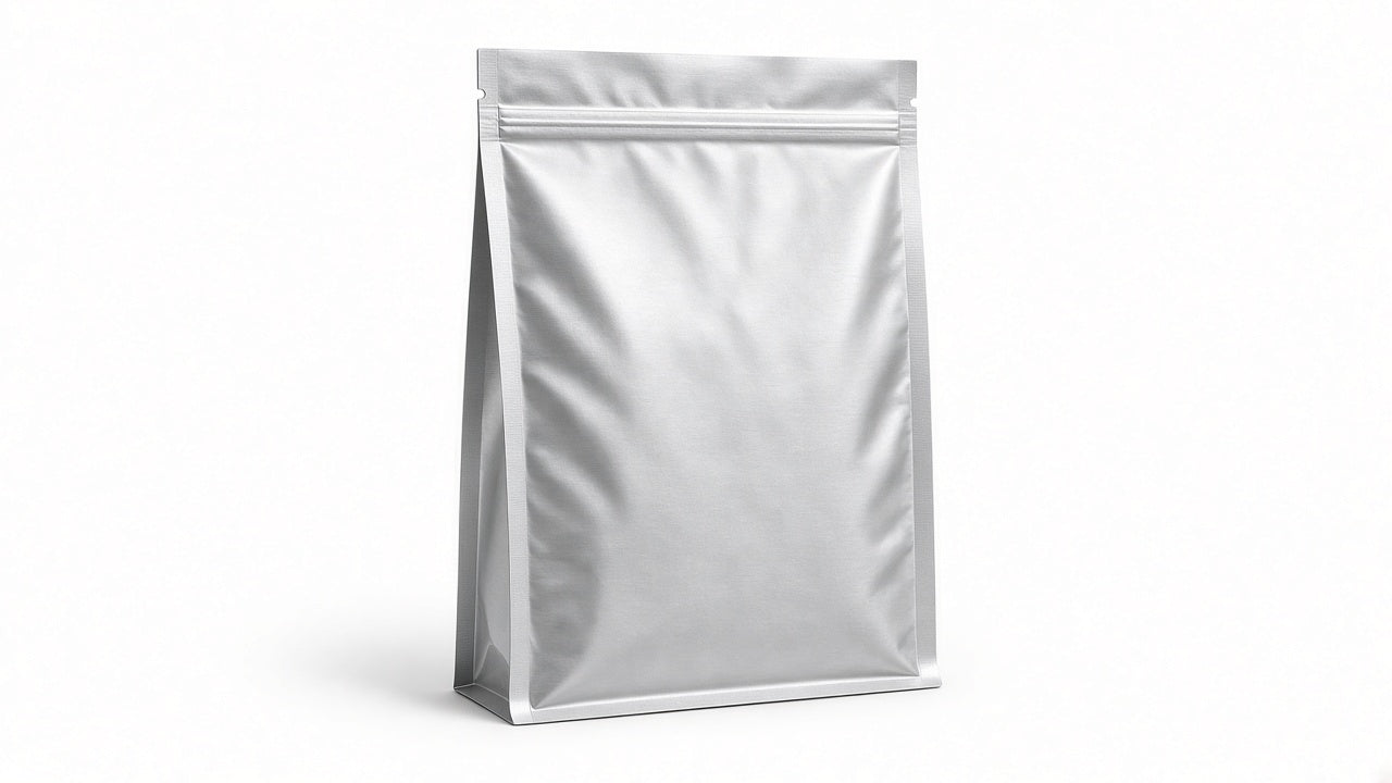 Bolsa Mylar de aluminio resellable — hero blanco Armovac