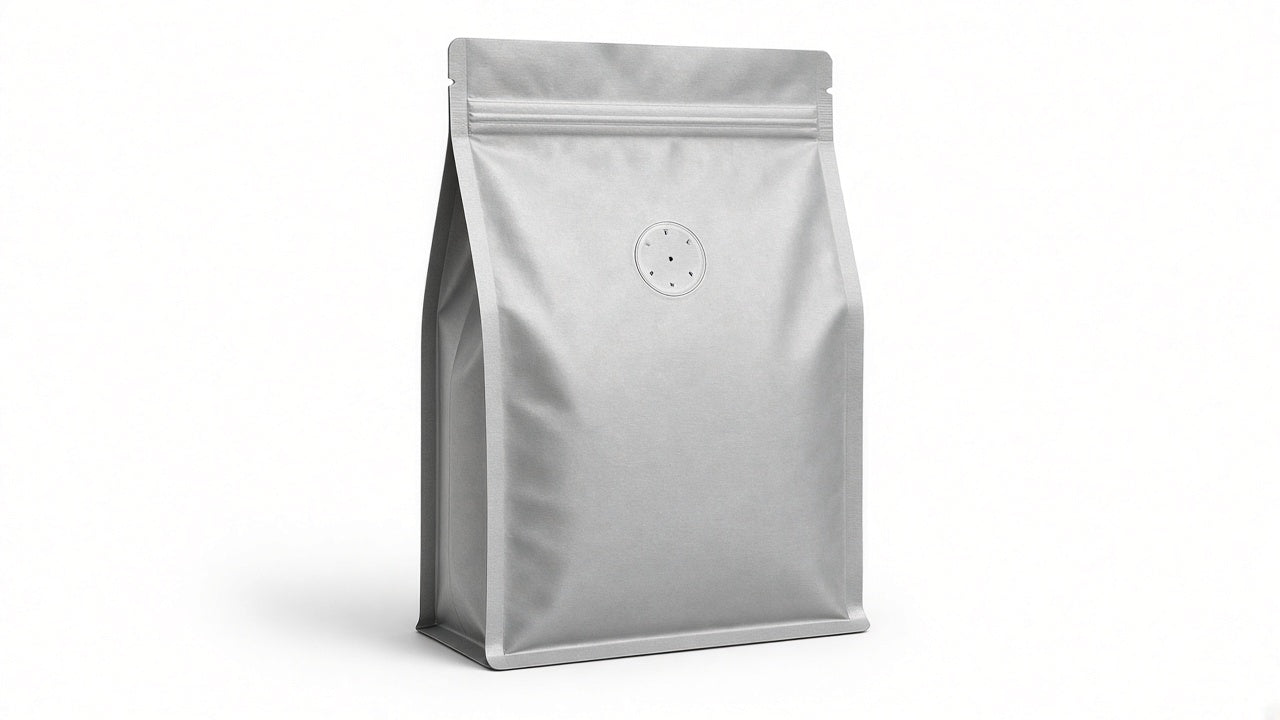 Bolsa foil mate para café con válvula desgasificadora