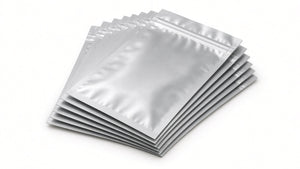 Pack de 100 bolsas metalizadas planas 10x15 cm