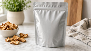 Bolsa Mylar de aluminio resellable en uso — empaque Armovac