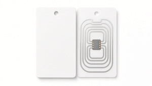 Hang tag RFID UHF con antena/inlay visible