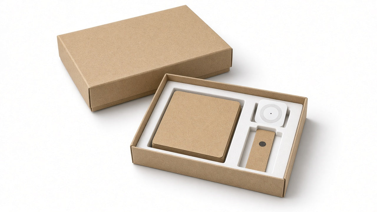 Kit demo RFID NFC — caja (contenido blank)