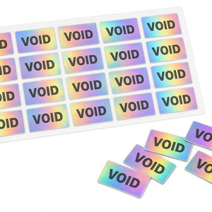 Sello de seguridad VOID holográfico de 20×10 mm
