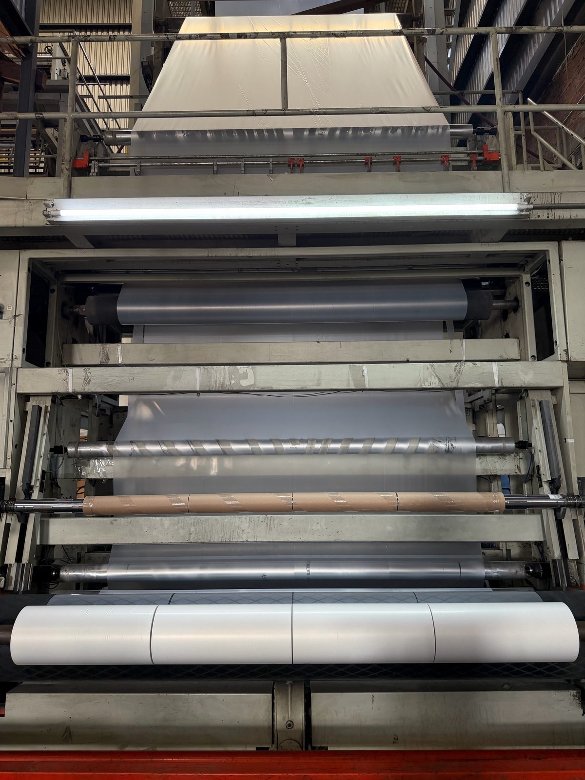 Polyethylene film winding on the Armovac extruder