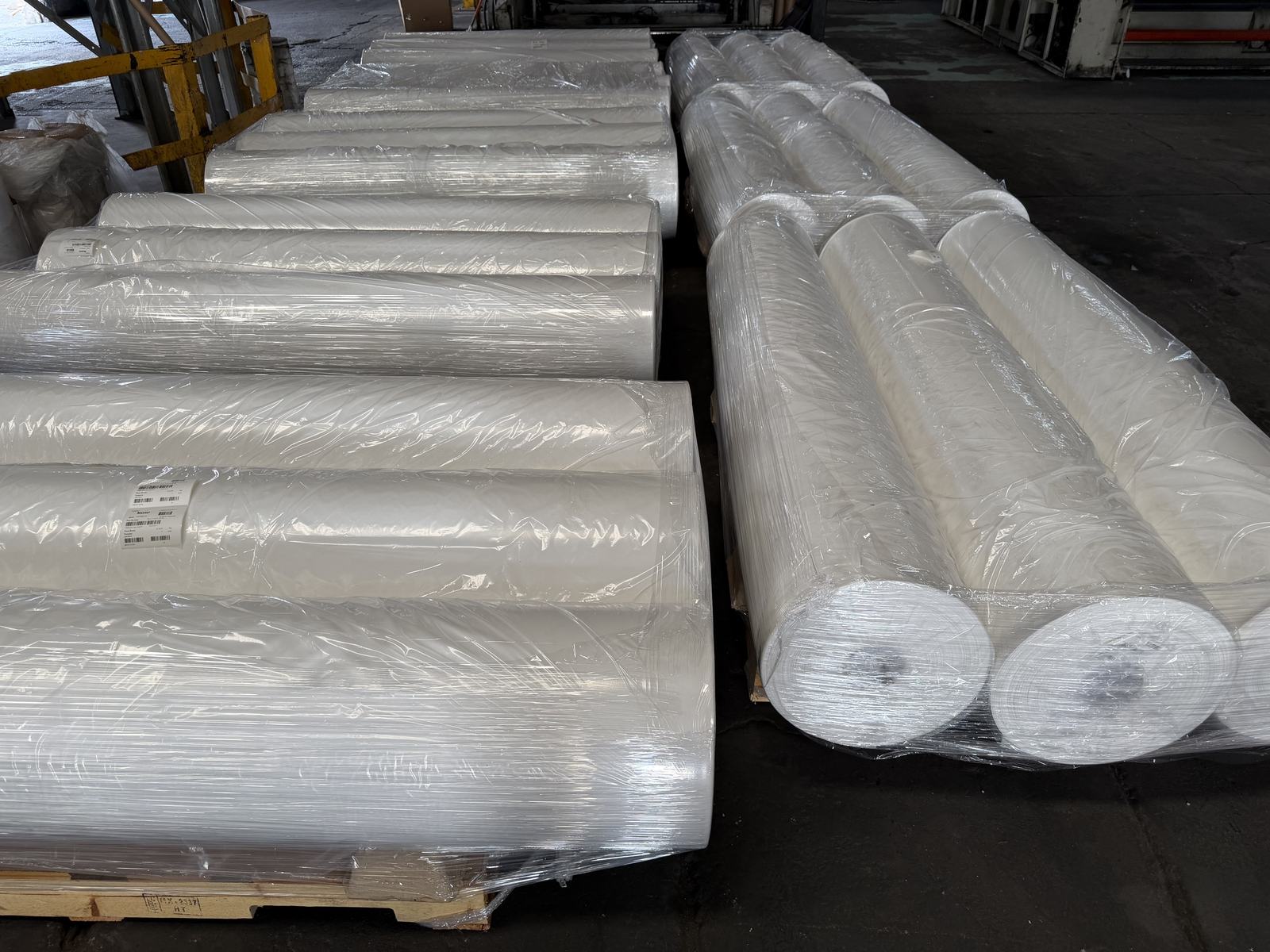 Strapped film rolls ready to ship
